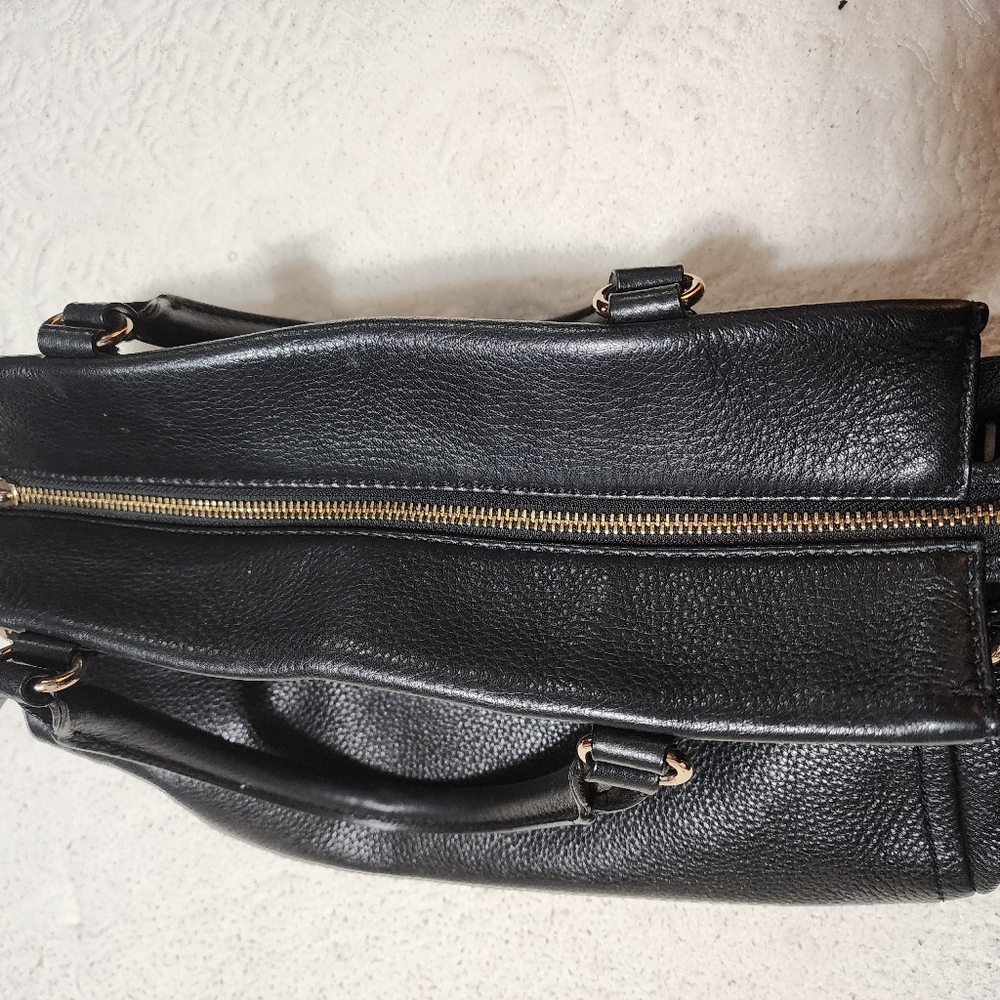 Black leather handbag - Picture 2 of 5